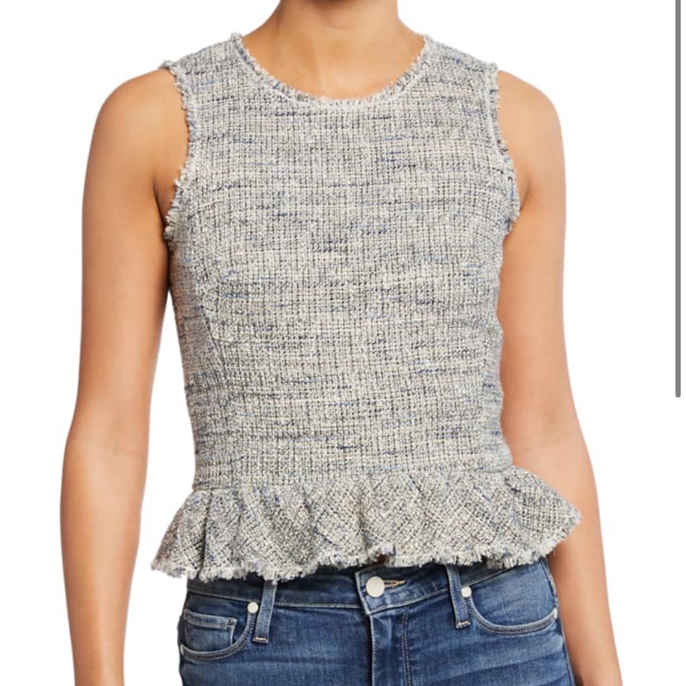 Rebecca Taylor Tweed Peplum Top